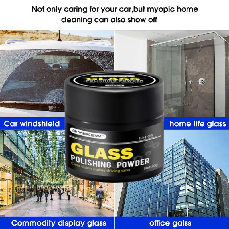 30g Glass Polishing Compound Powder Detergent Window Cleaner Glasses Scratch Remover Car Glass Cleaning Powder Safe Windshield