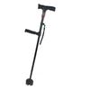 Double Handle Cane with Alarm & LED Light, Adjustable Walking Stick for Seniors, Elderly Crutch for Outdoor, Indoor Use - Foldable, Portable
