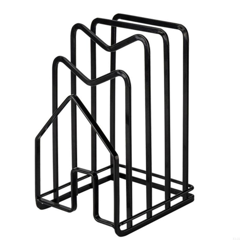 

KX4B Multi Layer Kitchen Chopping Cutting Board Holder Pot Lid Rack Shelf чорний
