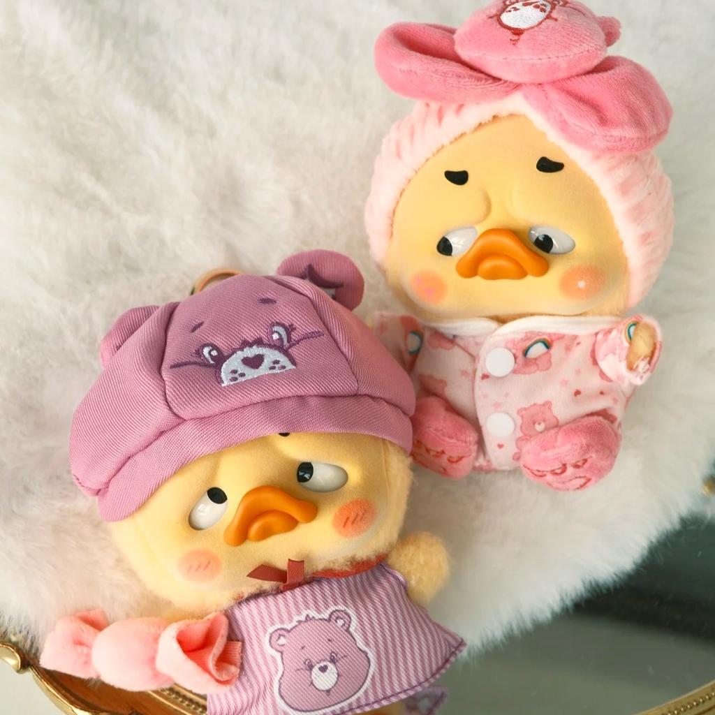 Genuine Upsetduck & Care Bears Be Rainbow Duck Series Blind Box Kawaii Pendant Doll Mystery Box Adult Kids Toys Gifts Keychain