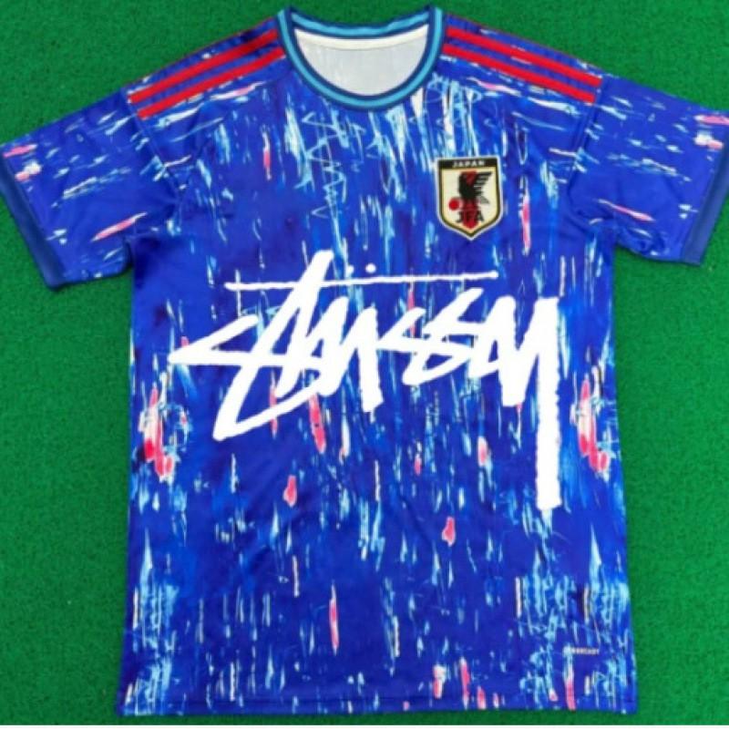 Maglia da Calcio Signature Stussy Retro Brasile Argentina Portogallo Maglia da Allenamento Calcio Uomo Donna Manica Corta