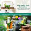 Resin Hanging Frog Figurine Planter Pot Decorations Funny Drinking Frog Statue Flower Pot Edge Animal Ornament Garden Decors