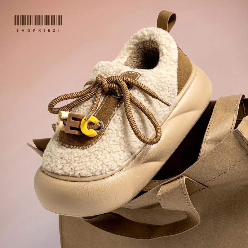 Bag heel cotton slippers women's autumn and winter new indoor home heating velvet outer wear cotton shoes women's winter