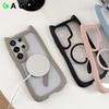 Ins Cute Cat Ear for  Case For Samsung Galaxy S26 S2 S24 S23 Ultra Plus Magnetic Wireless Charge Shockproof Cover