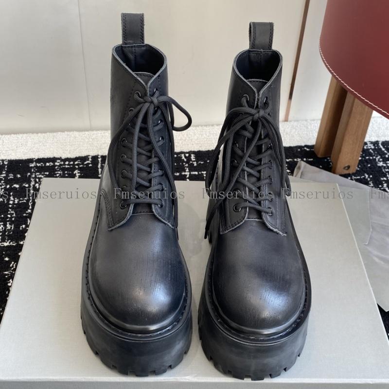Classic Women Ankle Boots Round Toe Lace Up Thick Sole Retro British Style Fashion Simple High Quality Boots Autumn Winter Boots