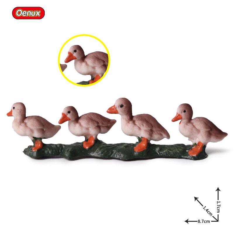 Oenux Poultry Model Simulation Goose Swan Gaggle Duck Flock Action Figures Farm Animals Figurine Miniature Education Kids Toy