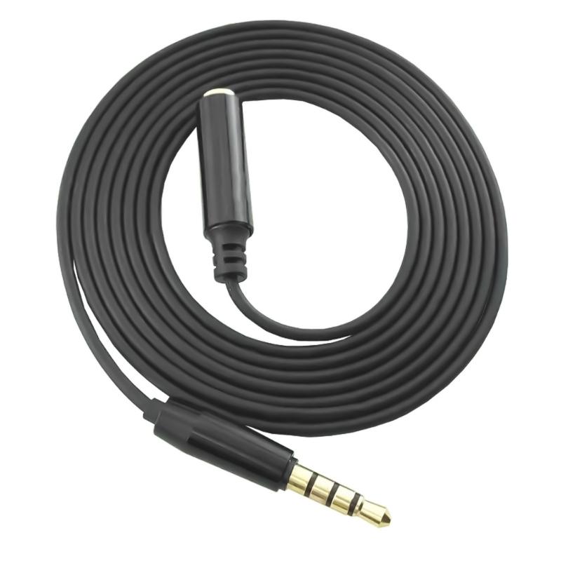 Quality 3.5mm Headphone Cable Microphones and Headphone Extension Cable with 3.5mm Female to Male Connectors 4Pole/3Pole