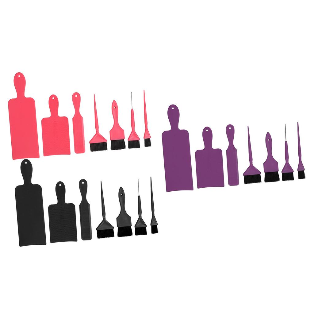 7pcs Hair Dye Tool Set Balayage Board Coloring Brush Hair Highlighting Paddle Brush Tools Hair Salon