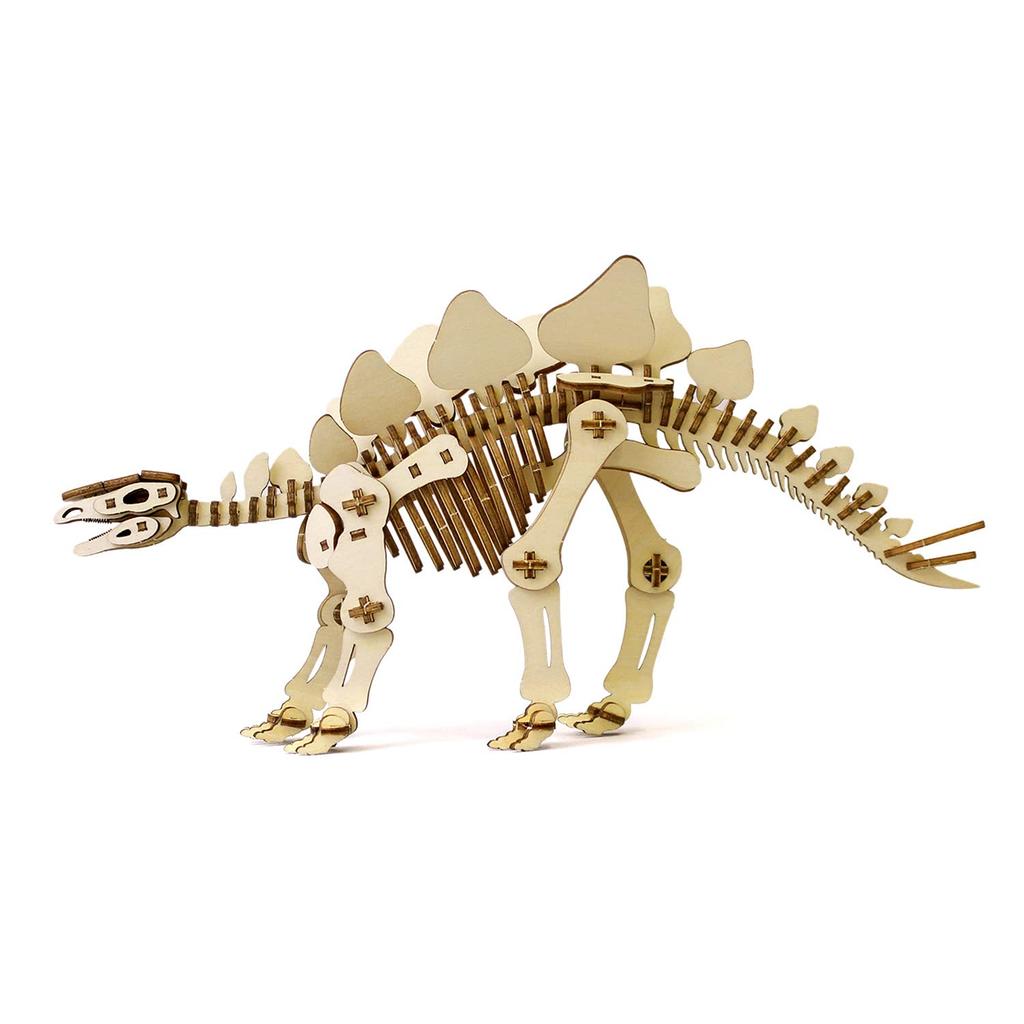 Stegosaurus 3D Wooden Puzzle DIY Craft Kit for Kids and Adults Educational Toy for Boys and Girls 3D Artwork and a Great Gift for Adults Ki-gu-mi - -