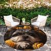 Shih Tzu & Flowers Pattern Round rug,Carpet Rug for Living Room Bedroom Playroom ,Non-slip Floor Mat,Holiday Gifts and Birthday Gifts.