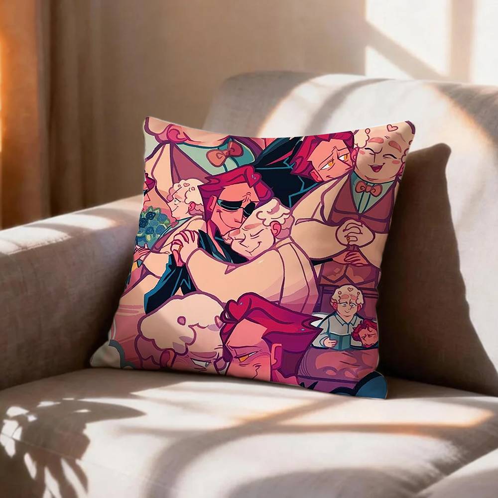 Fantasy TV Series Good OOmens Pillow Case Pattern Printed Pillowcase For Living Room Sofa Cushion Cover