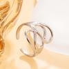 INS Style Geometric Open Ring - 18K Gold Plated Stainless Steel Jewelry