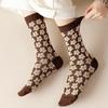 XUEXIMAN Women's Socks, Retro Meilade Mid-Calf Socks, Slouchy Socks, Sweat-Absorbing And Odor-Resistant Cotton Socks, Women's Long Socks, Ethnic Style