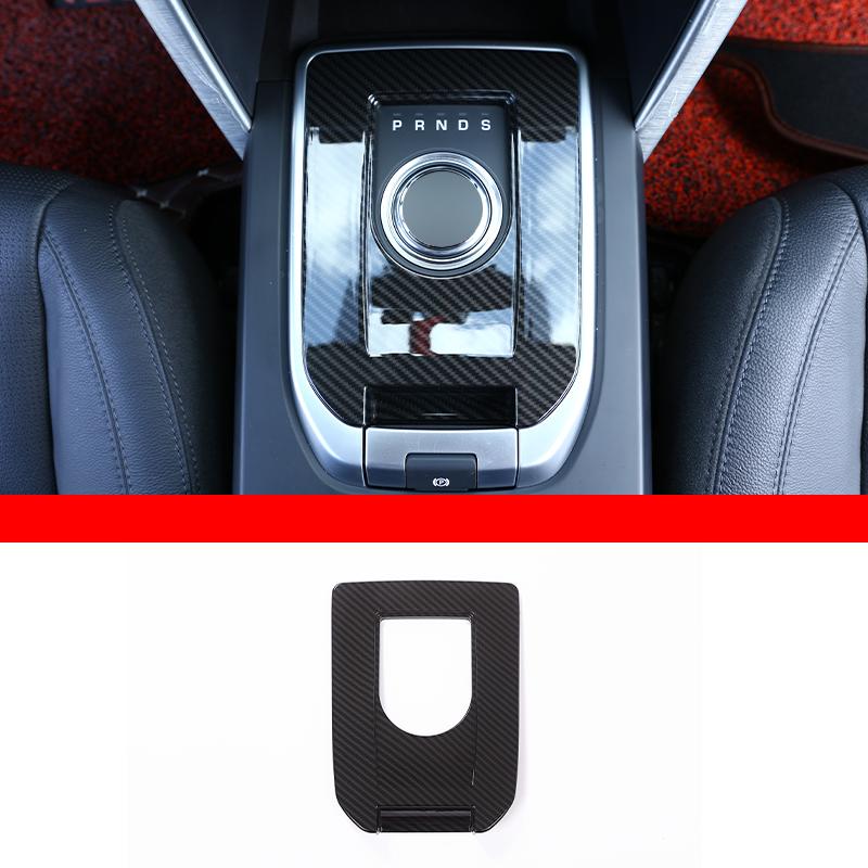 Car Interior Carbon Fiber Style Modified Stickers For Land Rover Discovery Sport 2015-2019 Auto Gear Shift Panel Cover Accessory