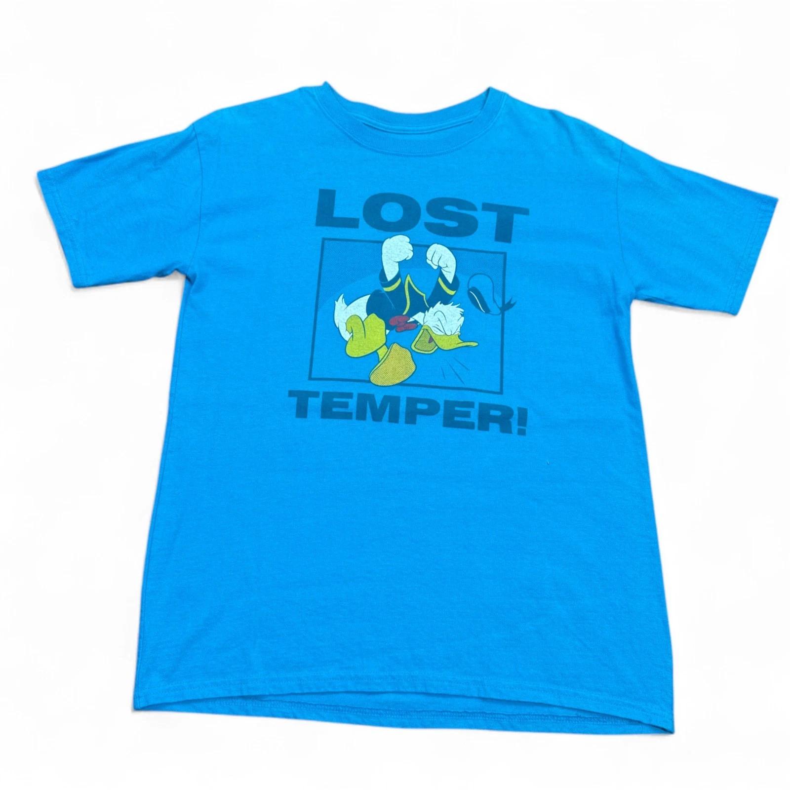

Disney Donald Duck T Shirt Adult Size XL Blue Lost Temper Funny Tee Retro S