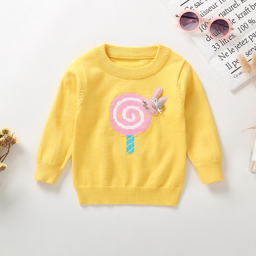 Buy Toddler Infant Baby Girl Lollipop Rabbit Pullover Sweater ...