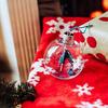 Holiday Sewing Snow Ball Ornament Plastic Clear Balls Xmas Hanging Ornament Seamstress Gift for Knitters Yarn Lovers