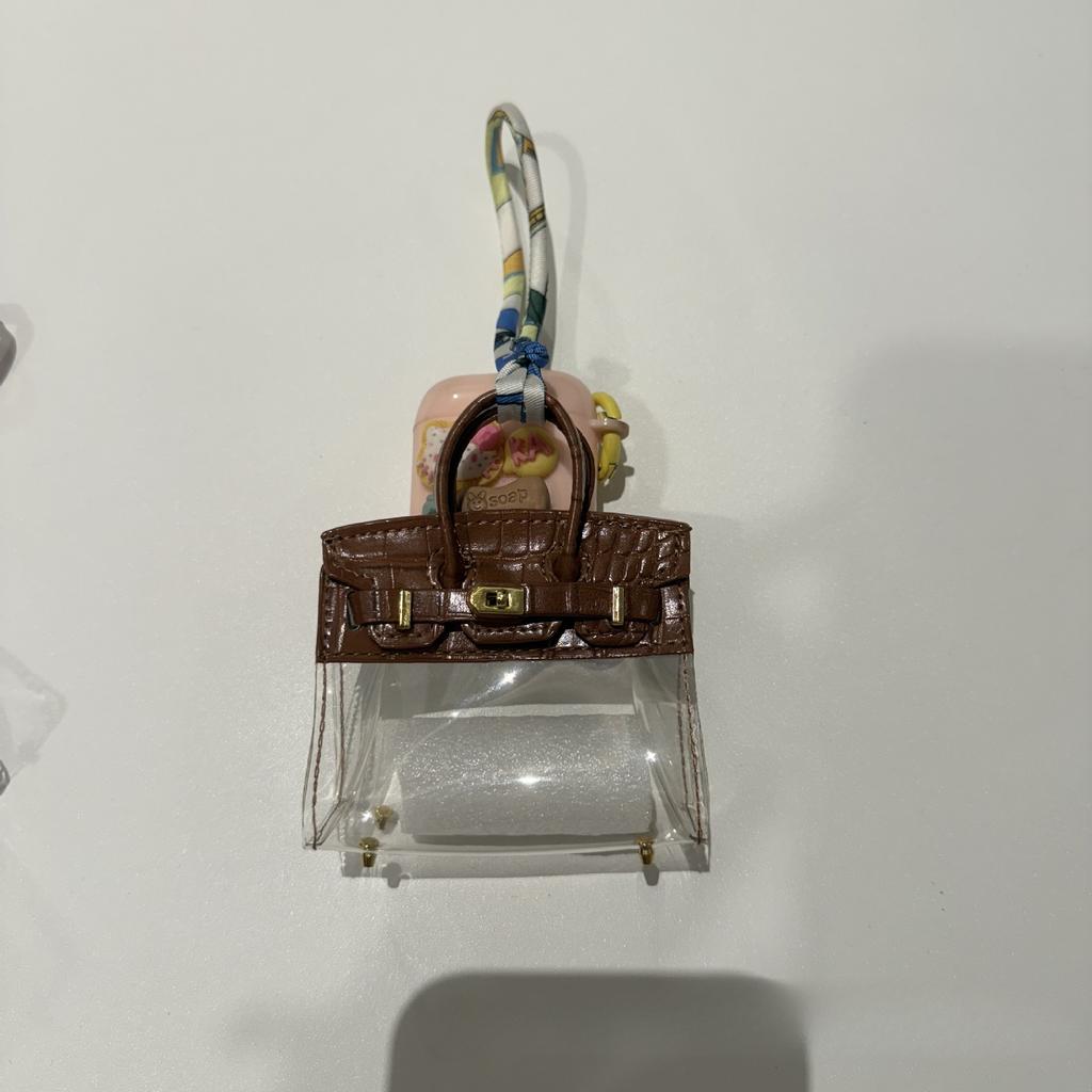 Internet-Prominente Damen Auto Schlüssel Tasche Mini Transparente Tasche Anhänger Exquisit Hochwertige Kopfhörer Tasche Roter Umschlag Auto Anhänger