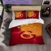 Biancheria da letto a tema Galatasaray FC Set 3 Pezzi Copripiumino Biancheria da letto decorativa per camera da letto per adolescenti Decorazione per la casa
