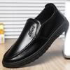 Spring and Autumn New Breathable Casual Shoes Soft Leather Casual Business Hotel Black Leather Shoes