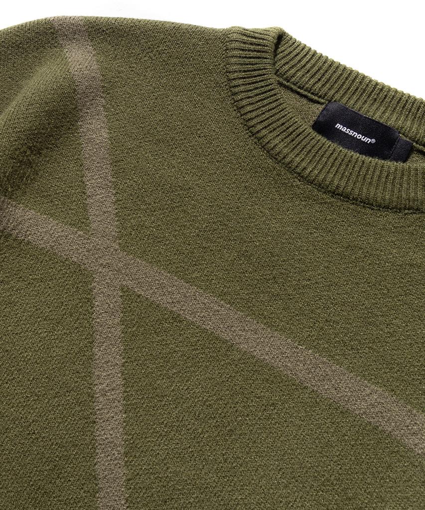 MASSNOUN Cross Incision Line Knit Mftnt001-Ov
