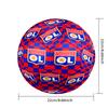 Olympique Football Crest Size 5 Soccer Balls, Anti-Slip, Protective Football, Outdoor Sport, a Unique Gift Suitable for Him/her, Birthdays