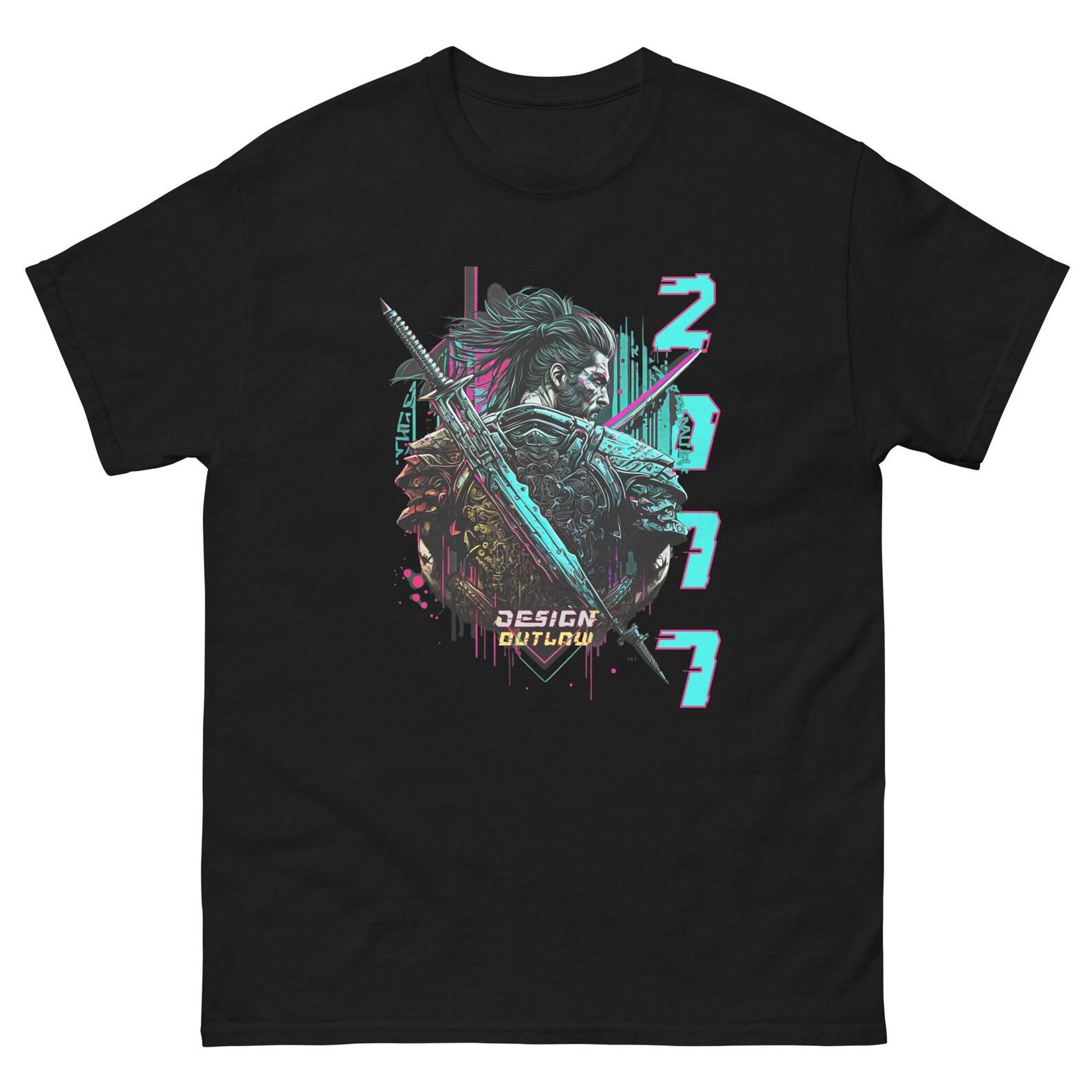 Cyberpunk 2077 Samurai T Shirt Graphic Tee Cotton Streetwear Shirt S