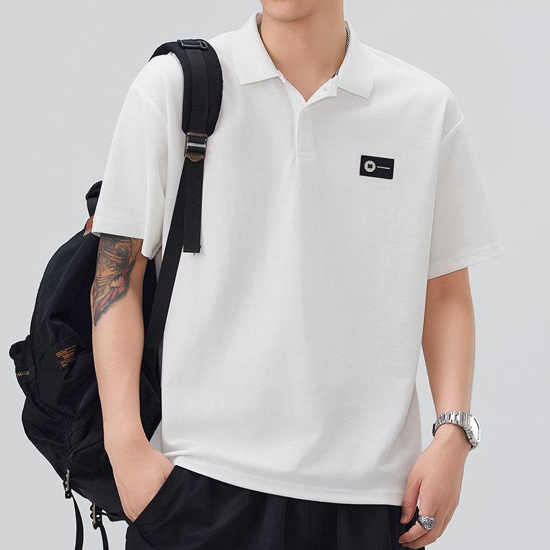 Men's New Summer Loose Short-sleeved POLO Shirt Lapel Thin Short T