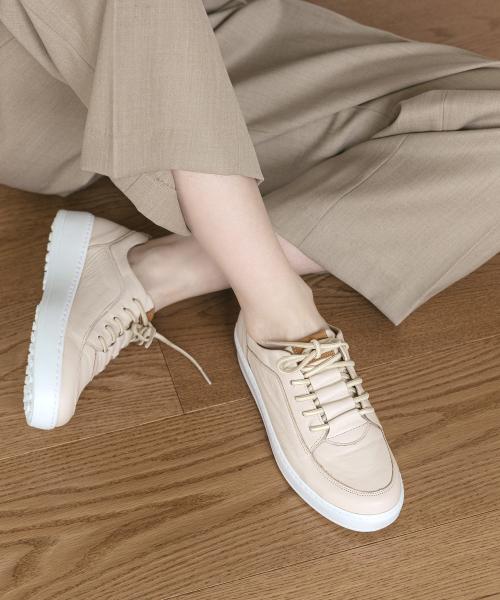 [GISSE] Natural Leather Aiden Sneakers GIS-46269 Black-225
