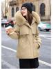 Fleece-lined Thickened Parker Clothing Women's Mid-length Winter Cotton-padded Coat