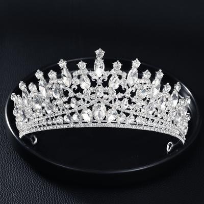 Brautkrone Große Krone Tiara Prinzessin Königin Hochzeitskleid Hochzeitskrone Legierung Große Krone
