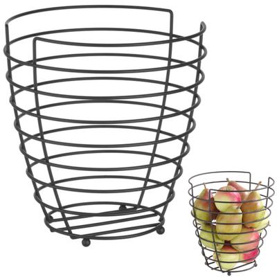 Wire Fruit Bowl Basket Black with Matte Coating, Diameter 230 Mm Hendi 427187