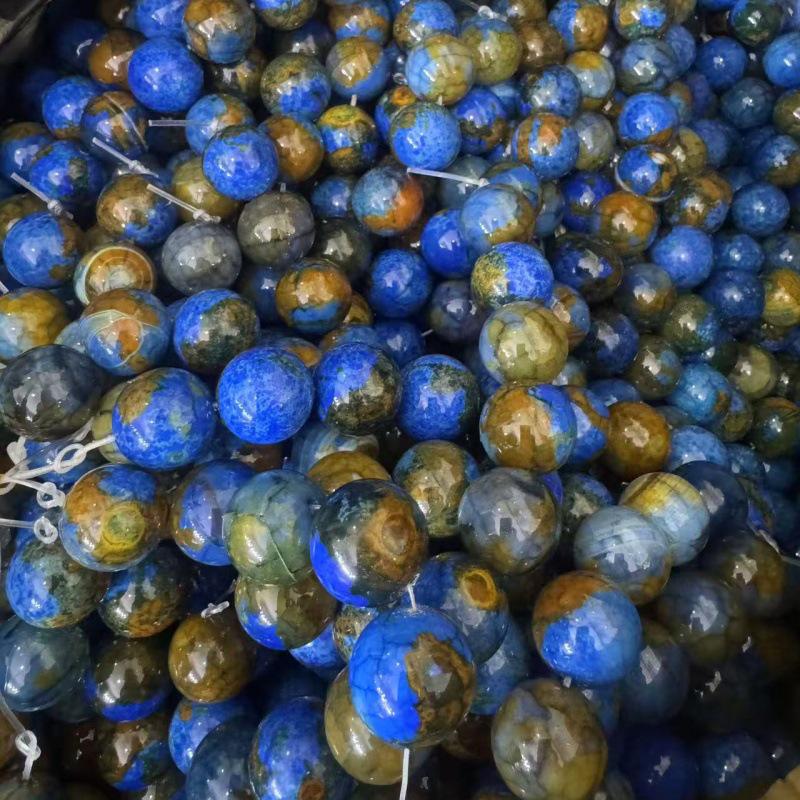 Natural Agate High-Temp Baked Beads Bracelet – Planet Starry Sky Design