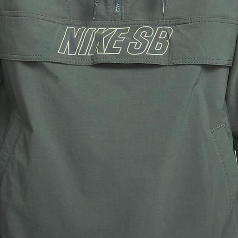 Nike SB Letter Print Versatile Casual Hooded Long Sleeve American Sweatshirt Unisex sweatshirt Green FV7344-338