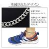 KJ Phiten [Limited Edition] Titanium Anklet, Curb Chain, Length 23-27cm (23cm), Width 5.6mm, Hypoallergenic, Made in Japan, Sports