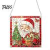 Santa Claus Snowman Patterns Colorful Acrylic Suncatcher, Stained Glass Style Christmas Hanging Ornaments, Durable Pieces Cat Pattern Sun Catcher