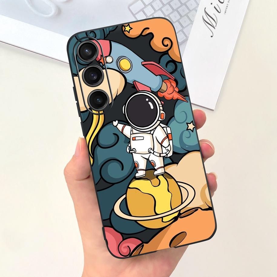 For Samsung A25 5G 2023 Case SM-A256B Cute Astronaut Duck Slim Soft Silicone Back Phone Cover For Samsung A55 A35 5G A356B Coque
