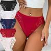 Sexy Women's Lace Panties Light Breathable Hollow High Elastic Comfortable Cotton Briefs