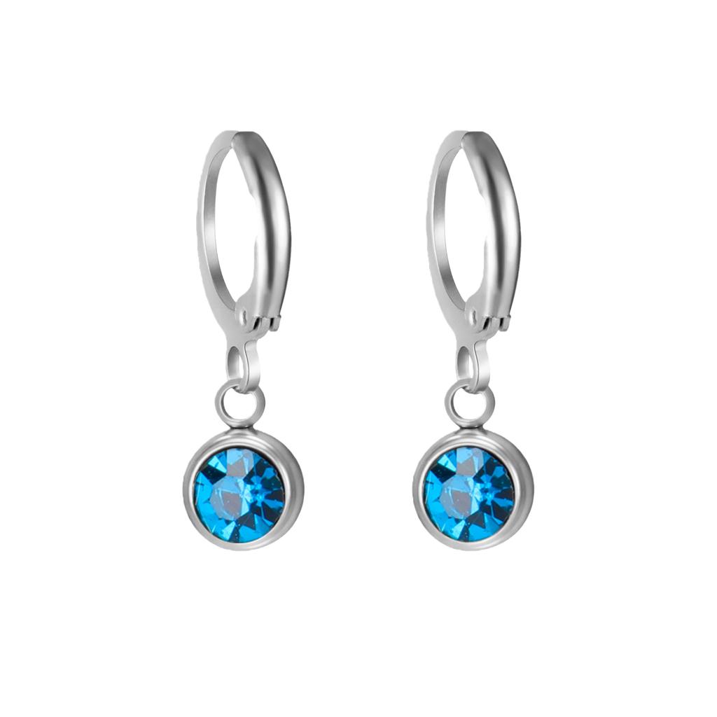 Birthstone Earrings Hoop Earrings Girl Women Stainless Steel Jewelry Family Friend Birthday Valentine's Day Gifts 2025 Trend