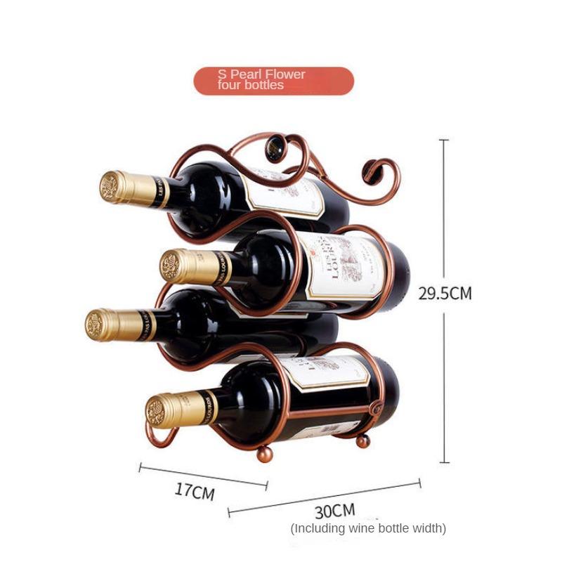 Creative Wine Rack Metal Ornaments Light Luxury Living Room Dining Table In Dining Room Wine Cupboard Home Decorations