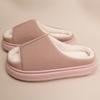 New open-toe cotton slippers indoor home warm plush non-slip plush cotton slippers