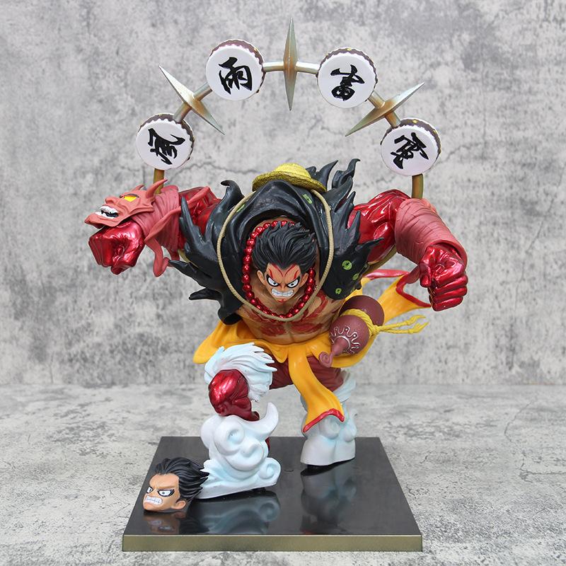 

30cm One Piece Anime Figure Tianshi Luffy Battle Scene Action Figurine Doll PVC Model Toys Desktop Decoration Gift