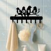 Metal Lovebird Wall Hook Set Entryway Coat Key Holder Rustproof Iron Bird Art Sculpture Home Decor Unique Housewarming Christmas Gift