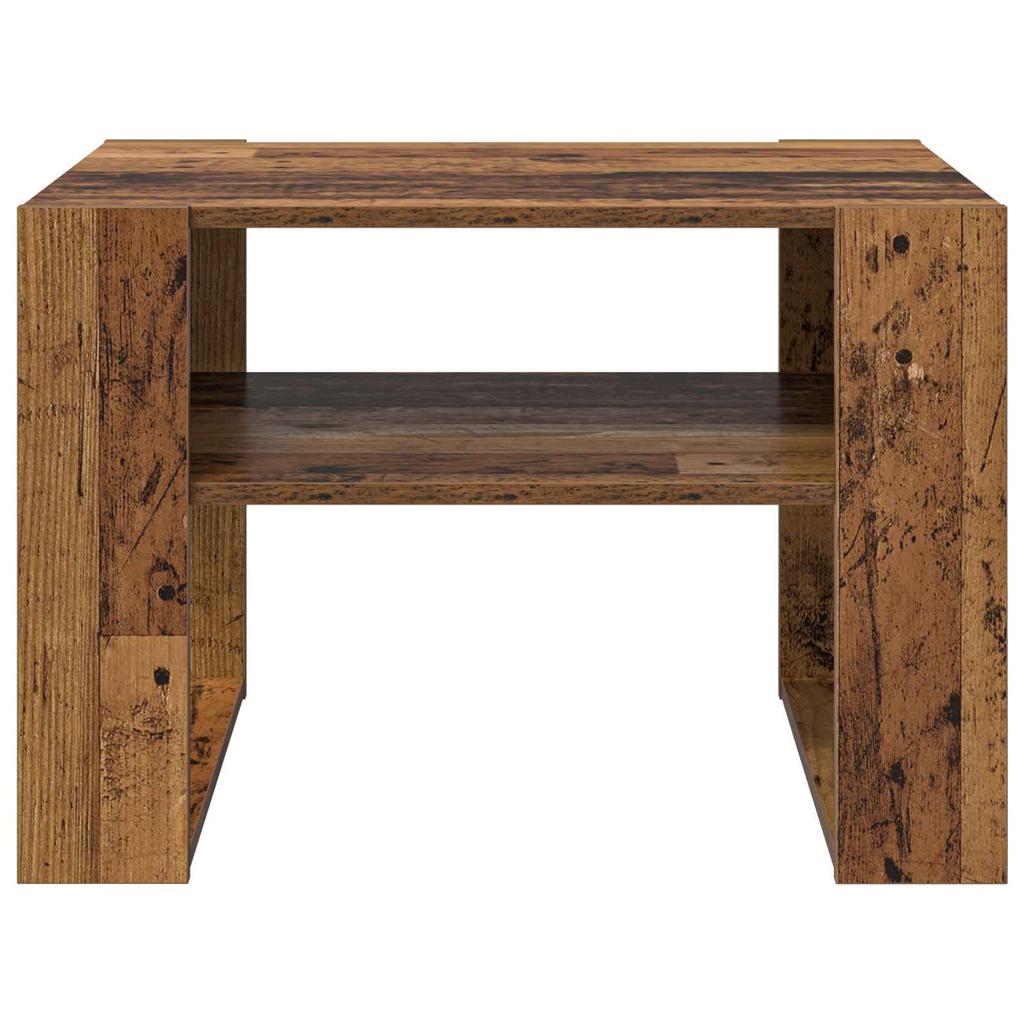 Coffee Table with Storage Reclaimed Wood Look 66 X 53 X 45 Cm Wood Based Material
