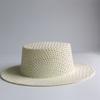 Cappello di Paglia Estivo 2026 Nuovo Cappello di Paglia Francese a Tesa Piatta Elegante Cappello da Sole da Esterno per Donna Cappello Estivo gorras spiaggia