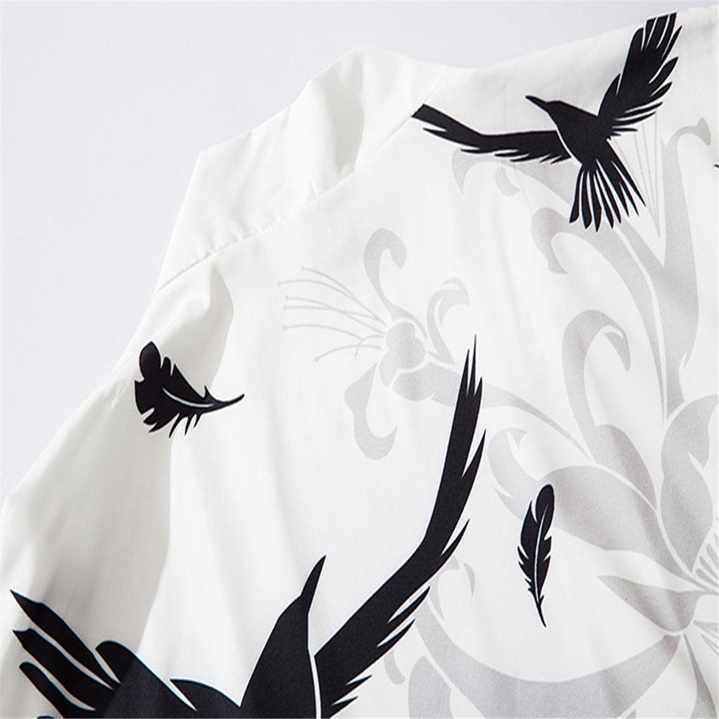 Summer Japanese Five Point Sleeves Kimono Mens And Womens Cloak Jacke Top Blouse