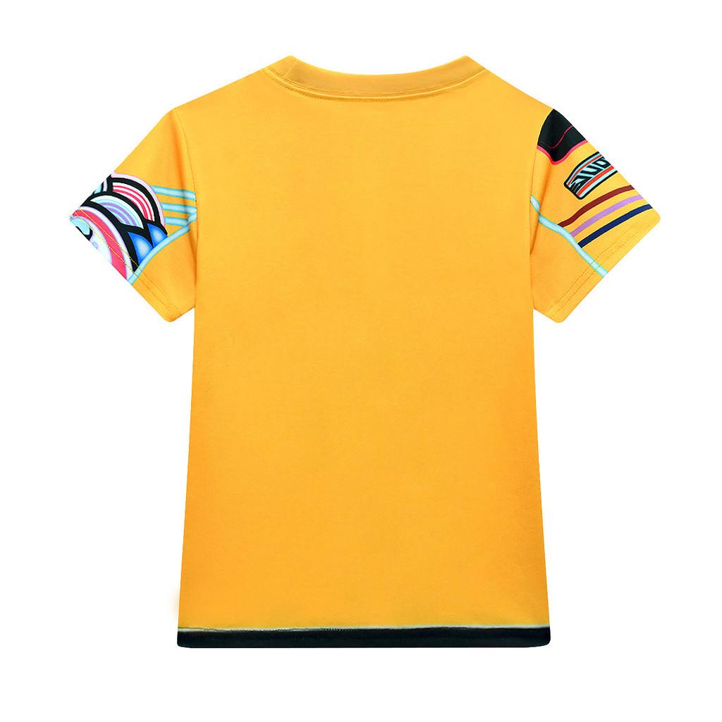 Kinder Mädchen Anime Cartoon POP Sängerin Superstar Print T-Shirt Rock Tasche Set Outfit Rollenspiel Halloween Cosplay Kostüme