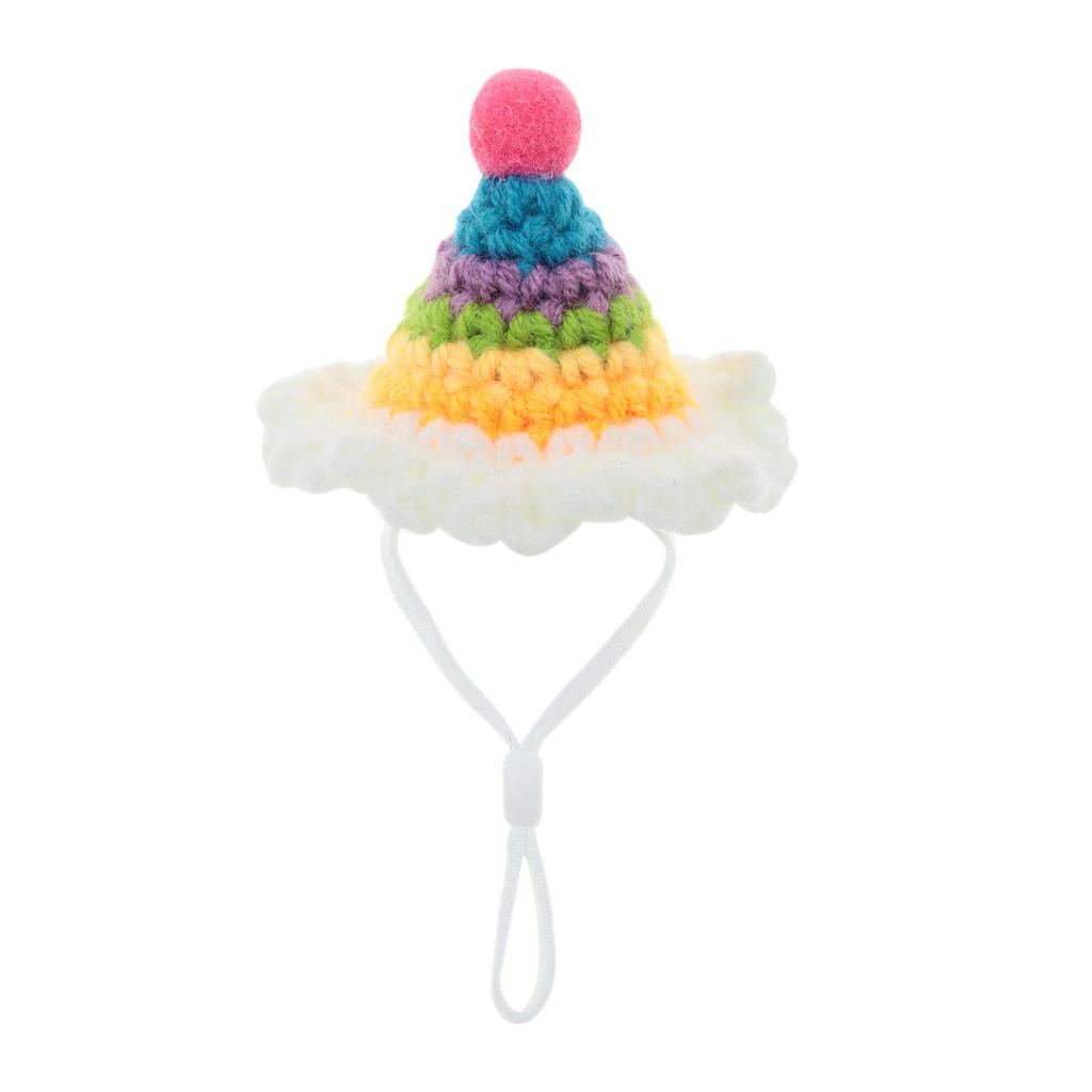 with Adjustable Strap Knitted Hats Party Clothes Accessories Knitted Guinea Pig Hats Pet Caps