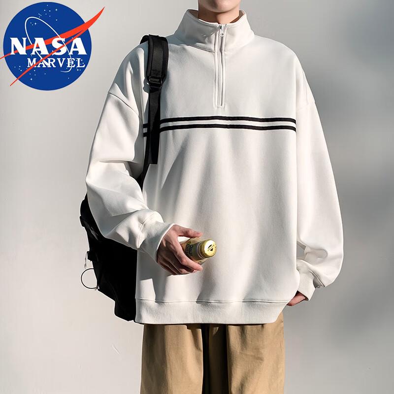 

NASA MARVEL Men s Casual Stand Collar Long Sleeve Tee 2XL