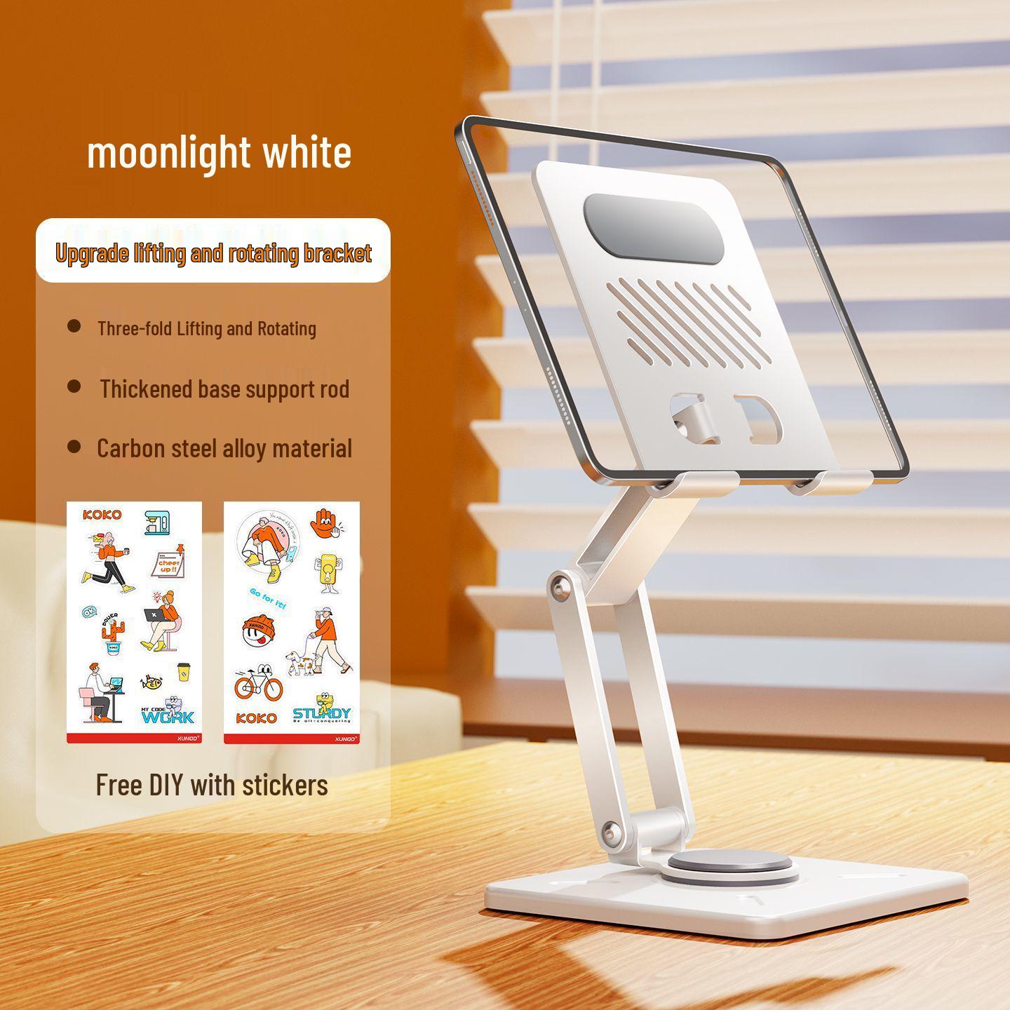 Adjustable Metal Stand for Phones and Tablets - Foldable, Rotating, and Multifunctional Desktop Holder For Tablet/Phone: Classic